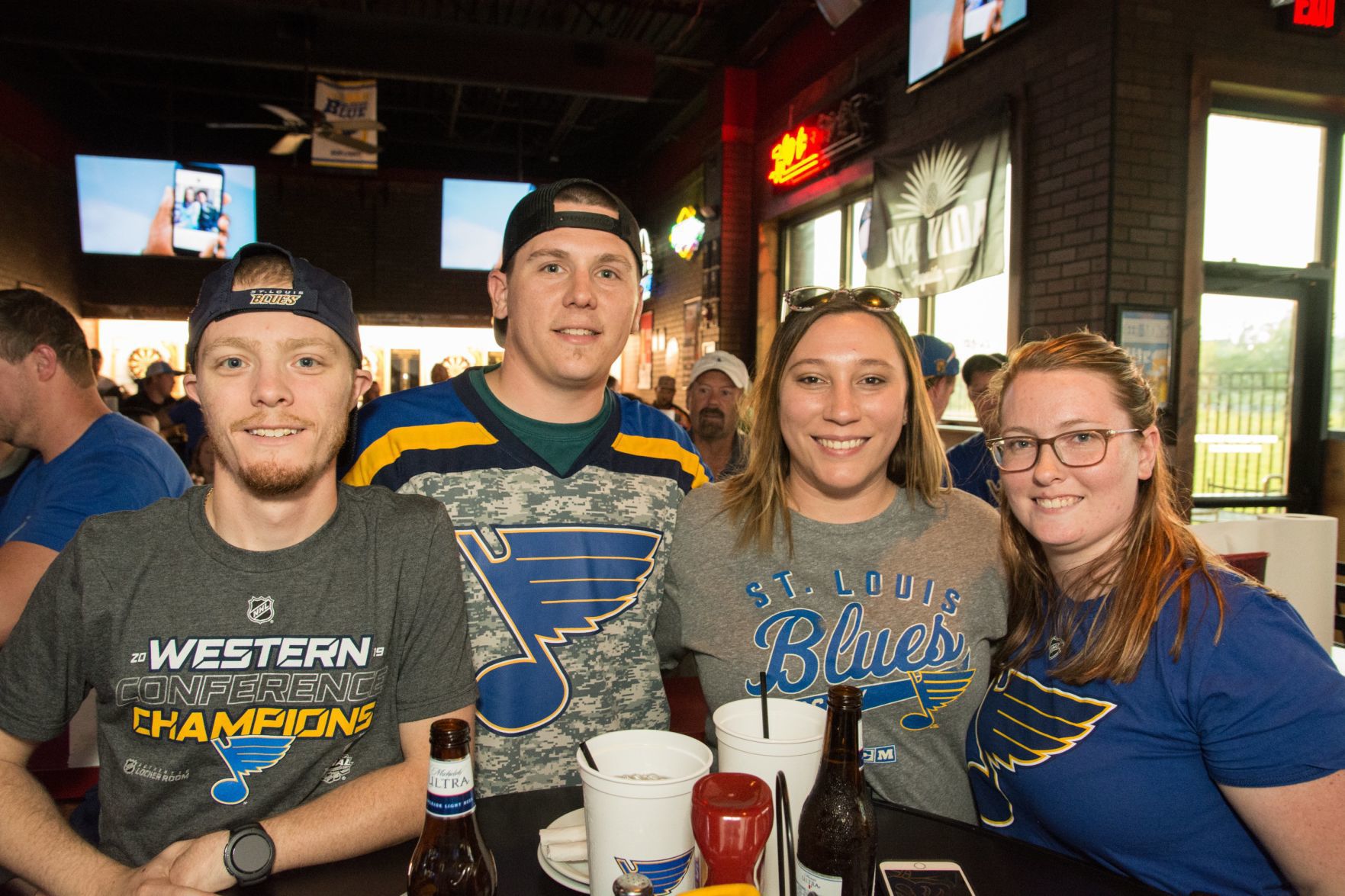 Blues Fans at Hotshots Wentzville during the Stanley Cup Final Game 1